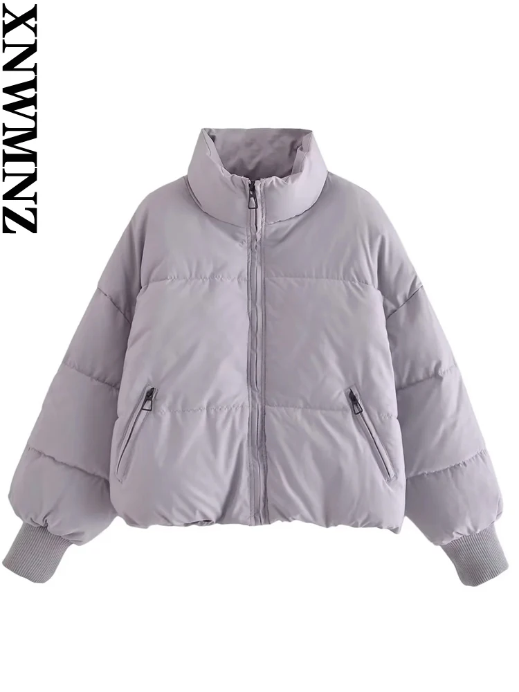 XNWMNZ chic women's winter jacket 2022 female turtleneck warm Coats jackets casual retro clothes women Coat cotton clothes