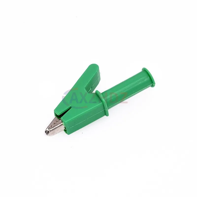 5PCS Opening With 4MM 30A Jack Safety Crocodile Clamps For Banana Plug Or Welding Pure Copper Insulated Test Alligator Clip 10MM