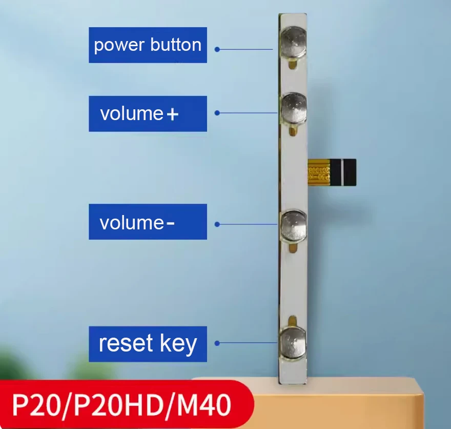 New Power On/Off Key and Volume Side Button Flex Cable For WT_K30_KEY BL920 / P30-KEY-FPC ZS-515 Power Volume Switch Up