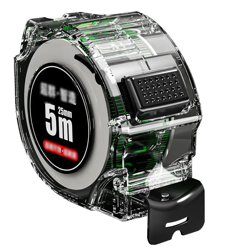 

1 шт., самоблокирующаяся флуоресцентная стальная рулетка, высокоточная лазерная линейка для струйной печати, измерительный инструмент, широкая линейка