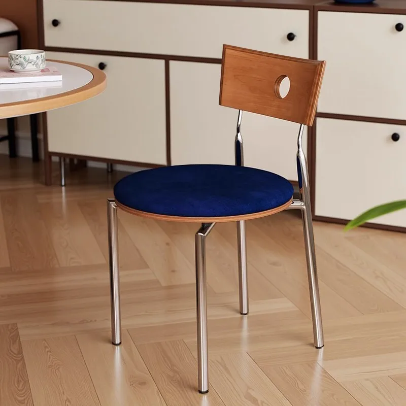 

Solid wood back chair Internet celebrity retro chair Small apartment dining table and chairs