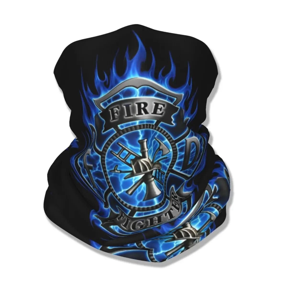 Blue Firefighter Logo Bandana Neck Cover Printed Fire Rescue Mask Scarf Multi-use Face Mask Cycling Unisex Adult All Season