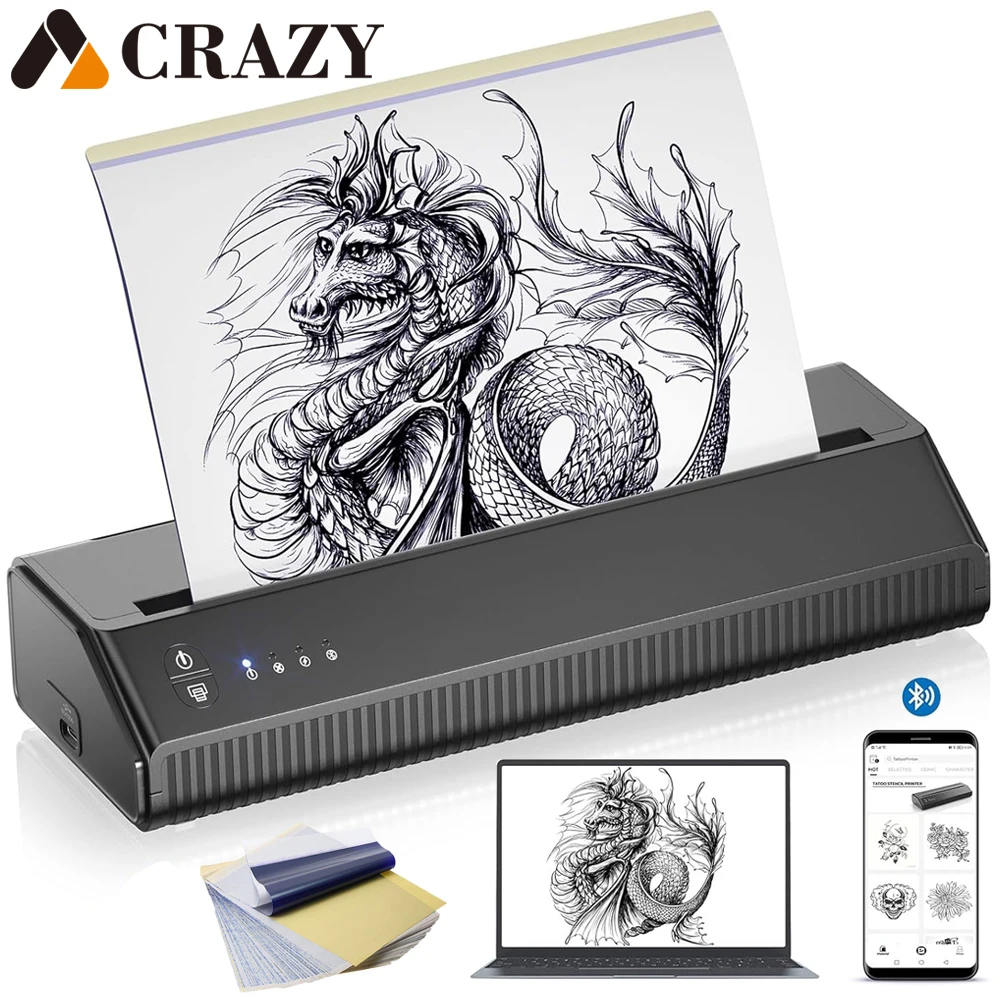 

Bluetooth Tattoo Stencil Printer Wireless Transfer Machine Thermal Printer Mobile Transfer PDF Photo Drawing Printing Copier