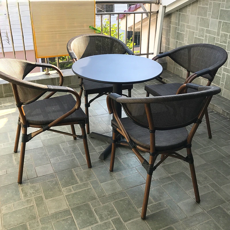 outdoor tables and chairs courtyard rattan chairs leisure terrace rattan chairs balcony tea shop coffee shop outdoor combination