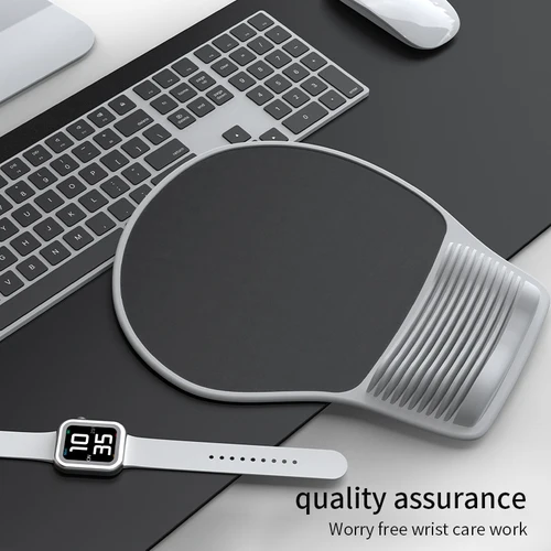 Imagen 2 del producto Alfombrilla de ratón ergonómica con soporte para la muñeca, cómoda alfombrilla de ratón con reposamuñecas, alfombrilla de ratón de gel para aliviar el dolor de muñeca, para computadora portátil, computadora, oficina