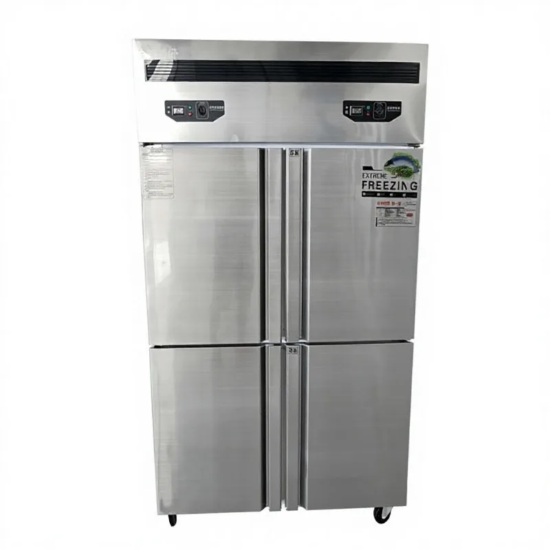 Airo Four-door Commercial Freezer Refrigerated Cabinet Double Temperature Freezing Kitchen Vertical Large Dimensions