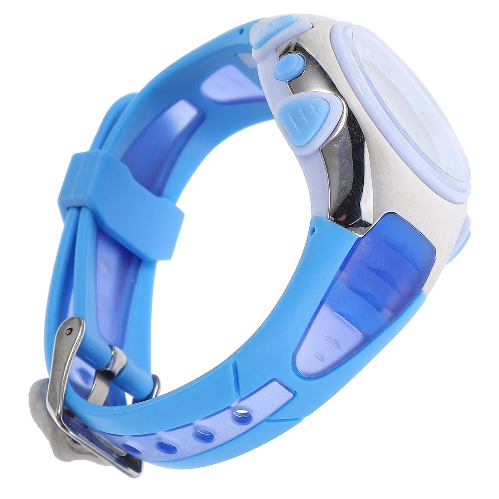 Pse-219 Waterproof LED Digital Sports Watch Blue Adjustable Rubber Band Date Alarm Stopwatch Hourly Chime