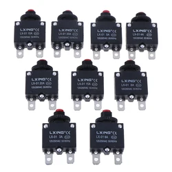 Circuit Breaker Overload Protector Switch Fuse 3A 4A 5A 6A 8A 10A 15A 20A 30A Thermal switch overload protector push button 1pc