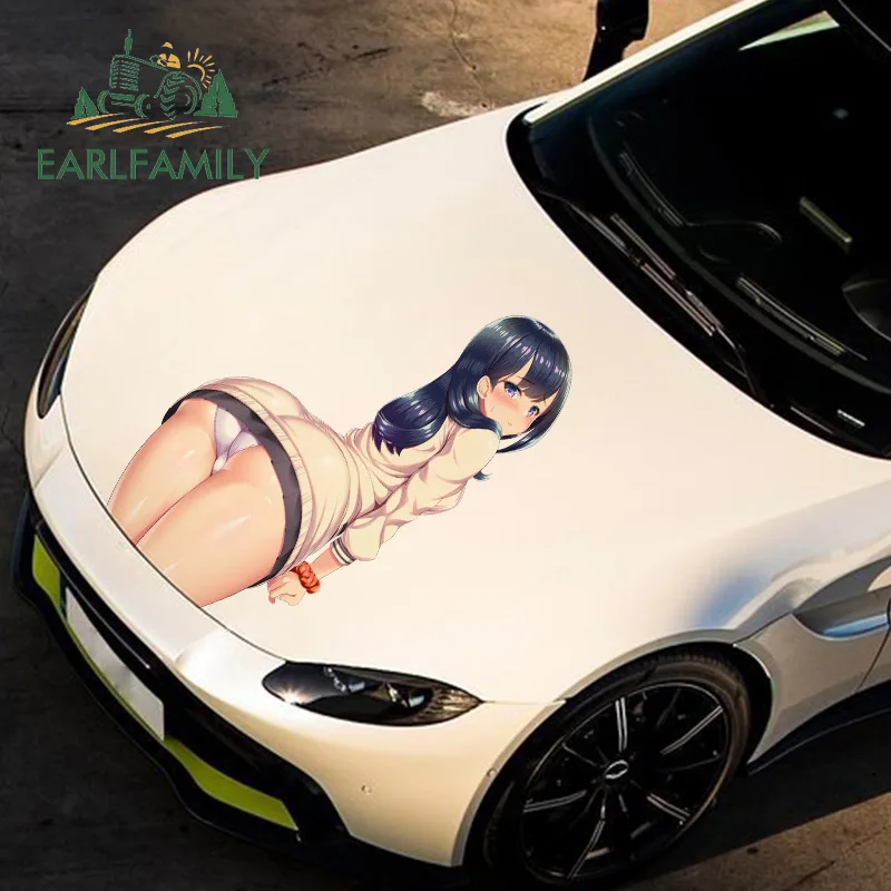 

EARLFAMILY 43 см привлекательные автомобильные наклейки с изображением девушки, попки, попа, не забивайте меня, аниме наклейки, водонепроницаемые виниловые автомобильные наклейки JDM RV, украшение для стен и дверей