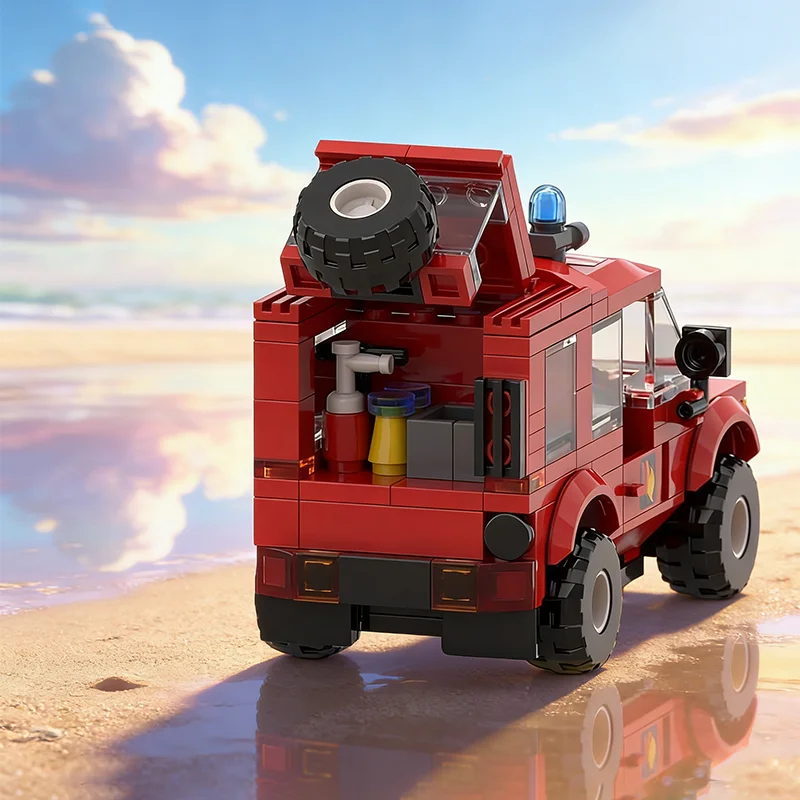186-teiliges MOC Mercedes-Benz G-Klasse Stadt-Feuerwehr Modellbausatz Spielzeug Weihnachtsgeschenk Architektur DIY Kreative Idee Bausteine