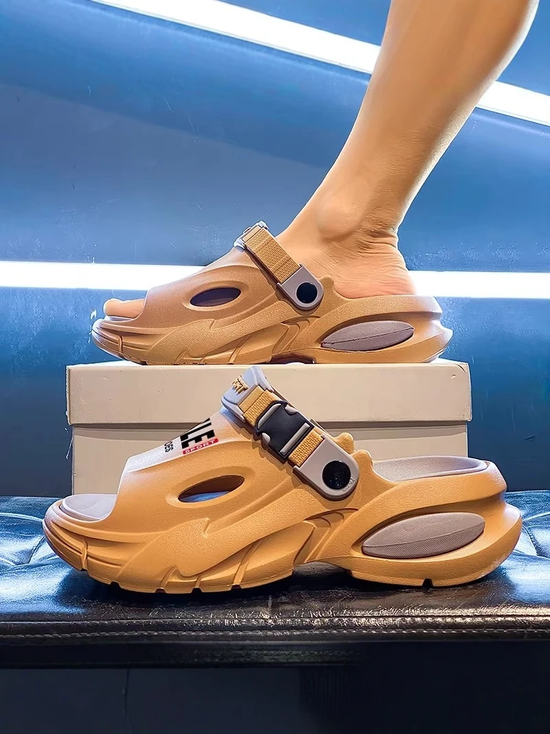 

Men's Summer Sandals 2026 New Style Outdoor Driving Anti-Slip Thick Bottom Sports Beach Slippers Easy to Wear And Comfortable