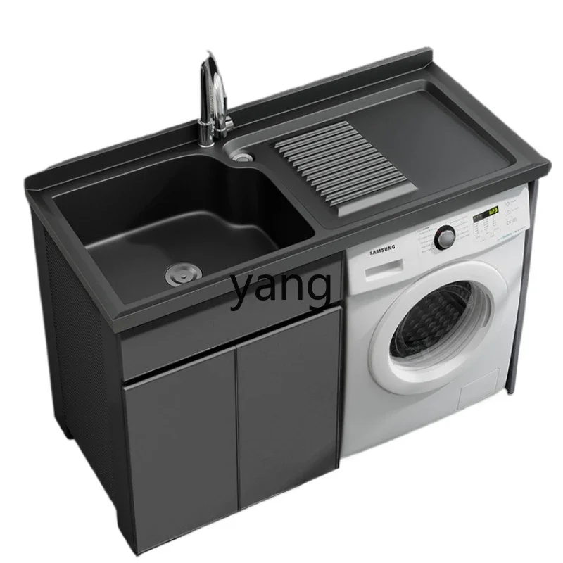 YJQ balcony washing machine cabinet integrated rock slab bathroom cabinet combination space aluminum significant other