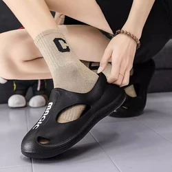 Zapatillas de esqueleto para hombre, chanclas antideslizantes de tendencia Punk para interiores y exteriores, suaves, de verano, sandalias de playa, 2023