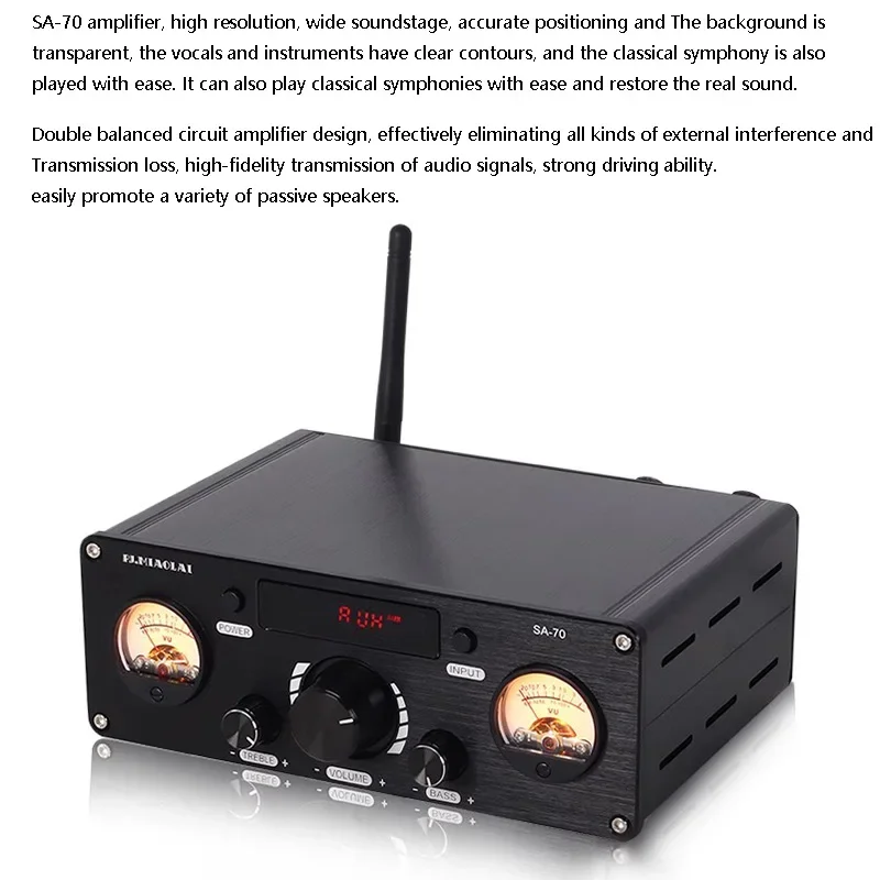 مضخم رقمي HiFi 2.1 قناة TPA3255 250Wx2 مخرج بلوتوث 5.2 محوري بصري USB نظام صوت استوديو المسرح المنزلي