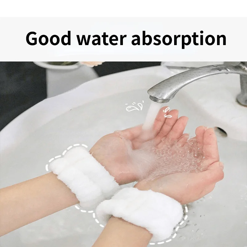 1 Pair Wash Face Wrist Strap, Wash Hair Strap Set, Absorbent and Non Shedding Hair, Women's Beauty Sleeve Set