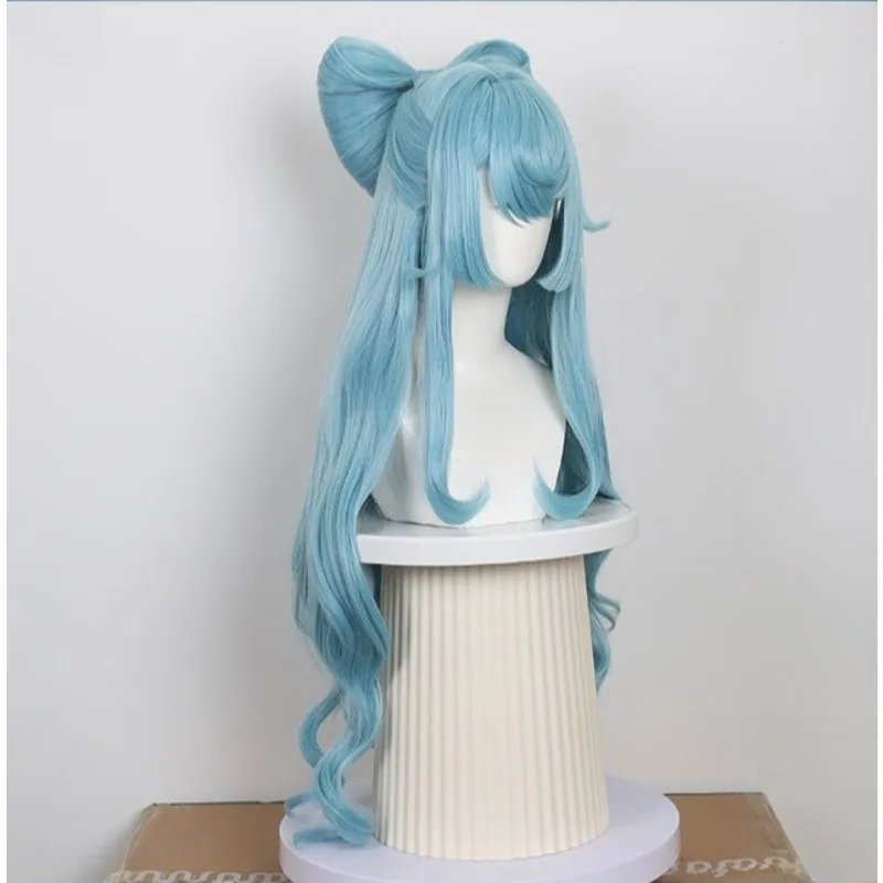 Yumemiruki Mizuki شعر مستعار تأثيري 78 سنتيمتر الباروكات مع ربطة القوس فيونكة مقاومة للحرارة الاصطناعية الشعر تأثيري أنيمي ازياء شعر مستعار
