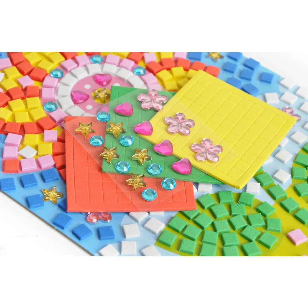 6pcs-premium-safe-eva-mosaic-stickers-kids-diy-craft-set-educational-handmade-art-supplies-for-early-learning-centers-bright-3d