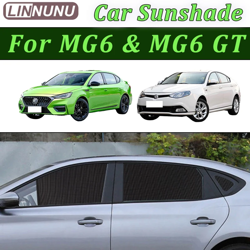 

LINNUNU Для MG6 GT Magnette 2010-2026: Магнитная солнцезащитная сетка на окно автомобиля, летняя шторка для салона, защита от УФ-излучения, аксессуар для конфиденциальности