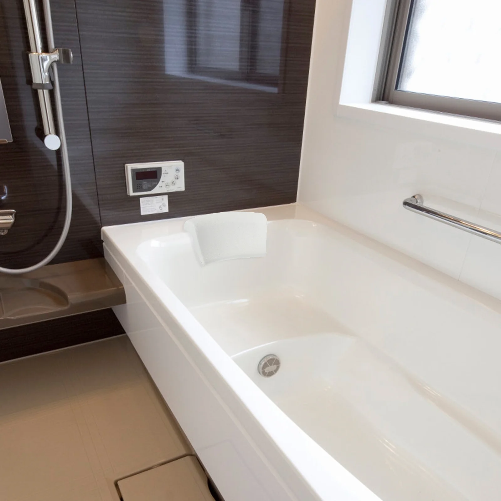 

1Pcs Bathtub Pillow PU Soft Ergonomic Bath Cushion Neck Support Spa Bathroom Pillow Shower Headrest Comfort Head Cushion