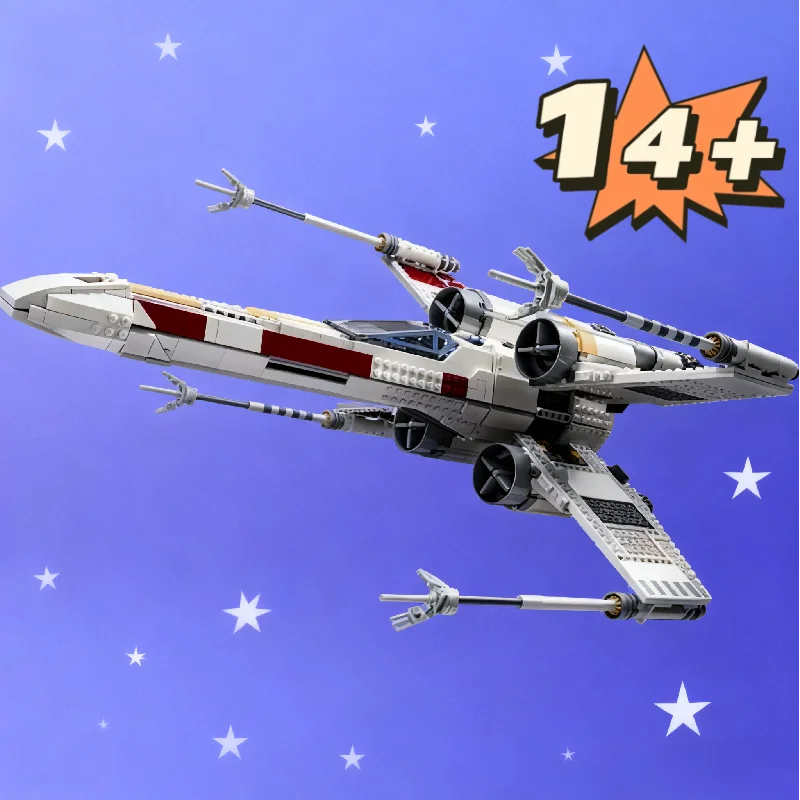 Blocs de construction de vaisseau spatial Disney Galaxy Fit 75355 X Wing, modèle avion de chasse, briques, jouets pour enfants, cadeaux de noël et d'anniversaire