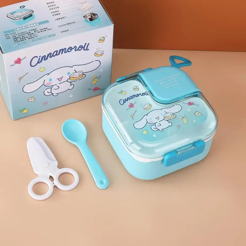 

Милый мультфильм Sanrios Hello Kittys Kuromi ланч-бокс обеденная тарелка высокой емкости красивый многофункциональный ланч-бокс модный