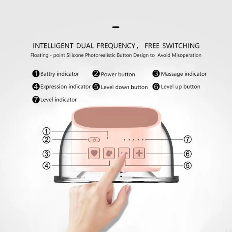 

97BE Portable Electric Breast USB Rechargable Wearable Hands-Free Milk Extractor