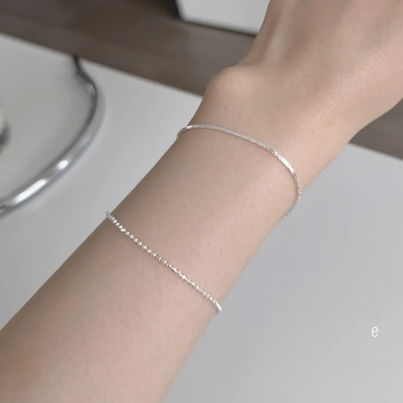 XIYANIKE الكورية حبة صغيرة الأفعى العظام رقيقة سلسلة سوار للنساء فتاة موضة جديدة مجوهرات هدية حفلة عيد ميلاد الأساور mujer #3