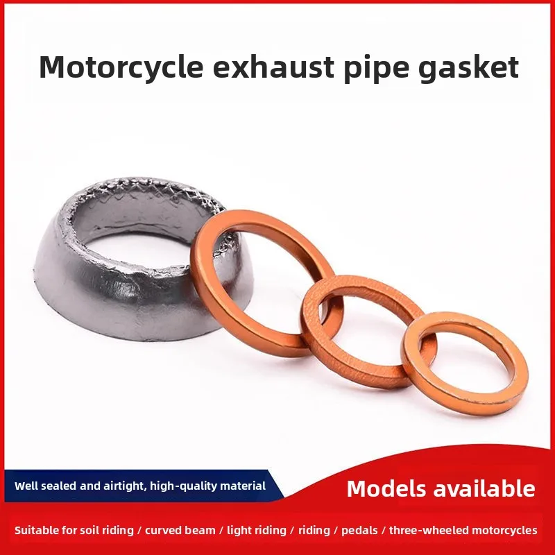 

Universal Fit Exhaust Pipe Gasket - Heat-Resistant Material, Prevents Exhaust Leaks for Auto/Motorcycle Maintenance