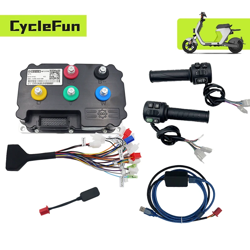 

FarDriver ND72300 72V Sine Wave Controller 100A 2KW-3KW USB Cable Bluetooth With T08 Throttle For Electric Scooter Motorcycles