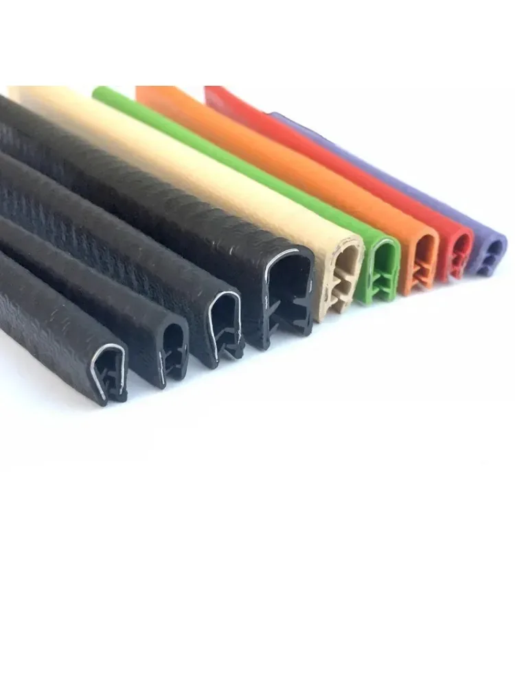 1/3/5M U-vormige Afdichtstrip Rubberen Rand Roestvrij Stalen Rand Afdichting Protectio Deur Afdichting strip Auto Afdichtingen Strips - afbeelding 2