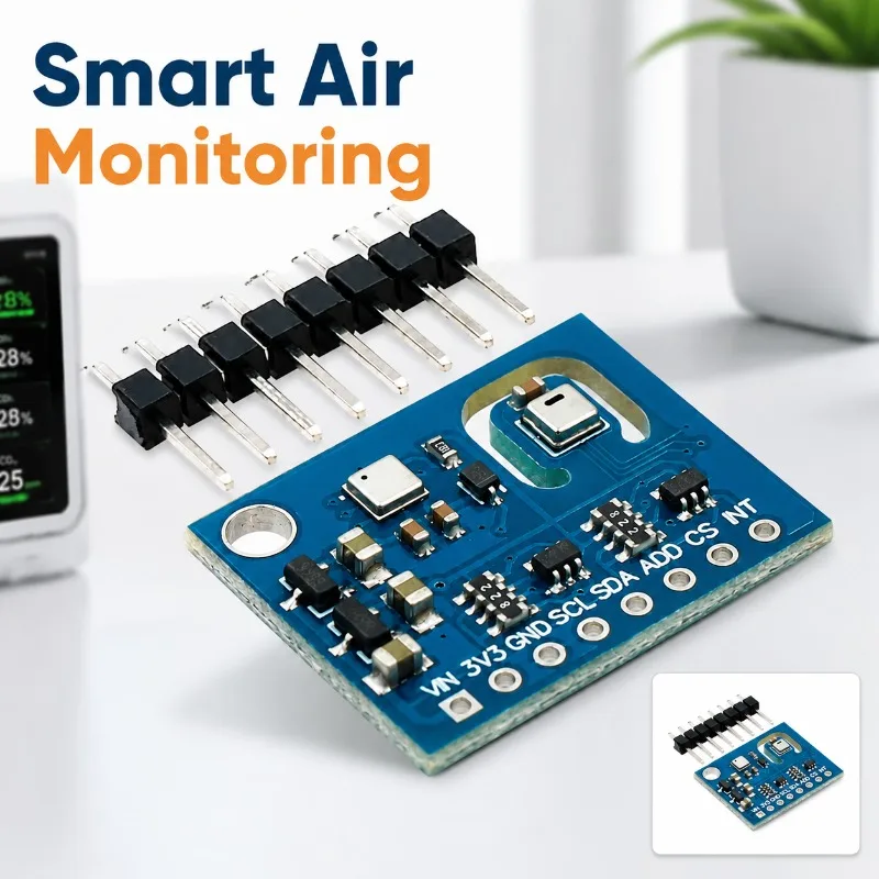 ENS160‑AHT20 Combined Sensor Module Detecting CO2 ECO2 TVOC Air‑Quality Temperature Humidity for Embedded‑Monitoring Smart‑Home