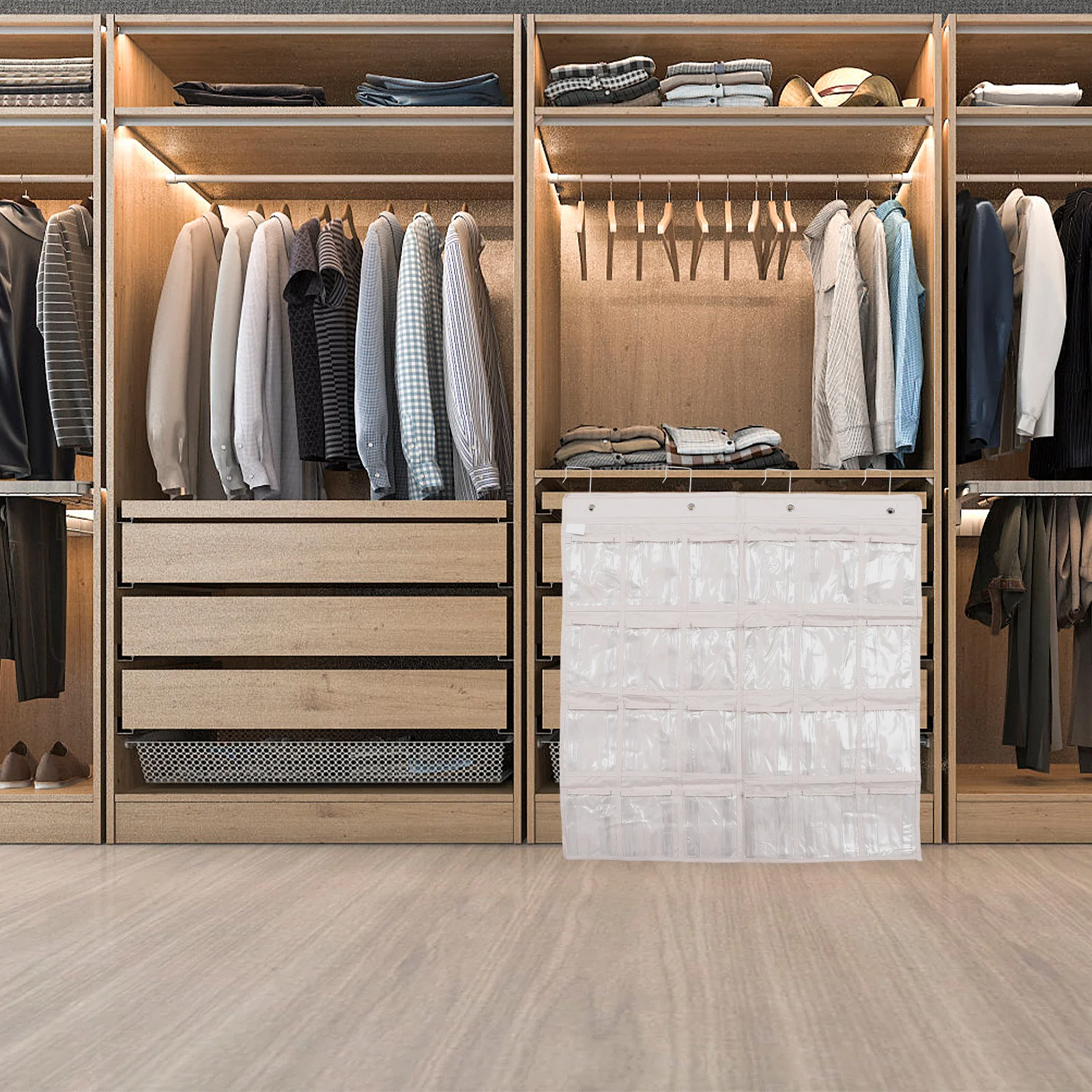 

1pc Oxford Cloth Hanging Storage Organizer Door Pouch Wall Bag Space Saving Multi Classroom Closet Organizer Socks