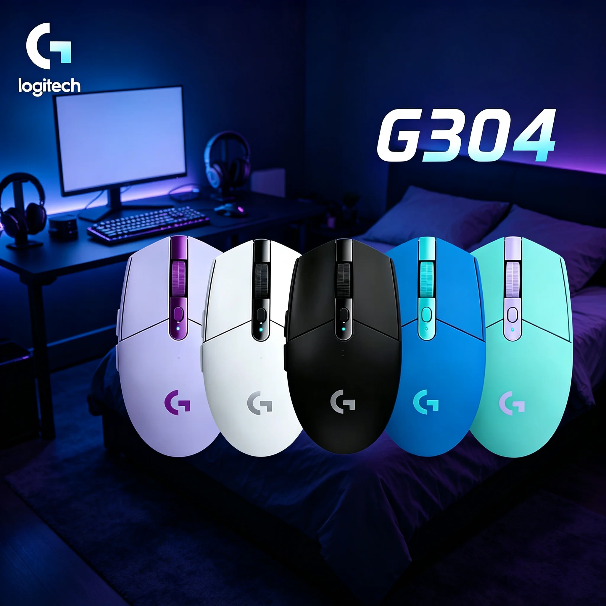 Multi‑Color Available Logitech G304 Wireless Gaming Mice Ideal Gear For PUBG CS2 Valorant LOL Game Streamers