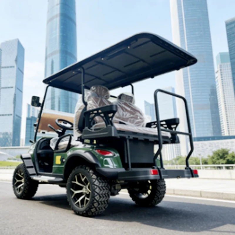 

Luxurious Golf Cart 4000W Green Club Car Adults Golf Scooter Cheap Electric Golf Cart Foldable Rear Seat + Built-In Storage Box
