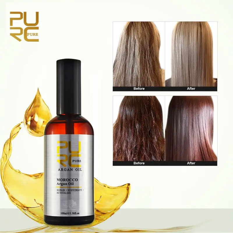 

PURC Morocco Argan Oil Repair Damaged Frizz Dry Smoothing Hair Treatment Hair Care Products for Women 100ml