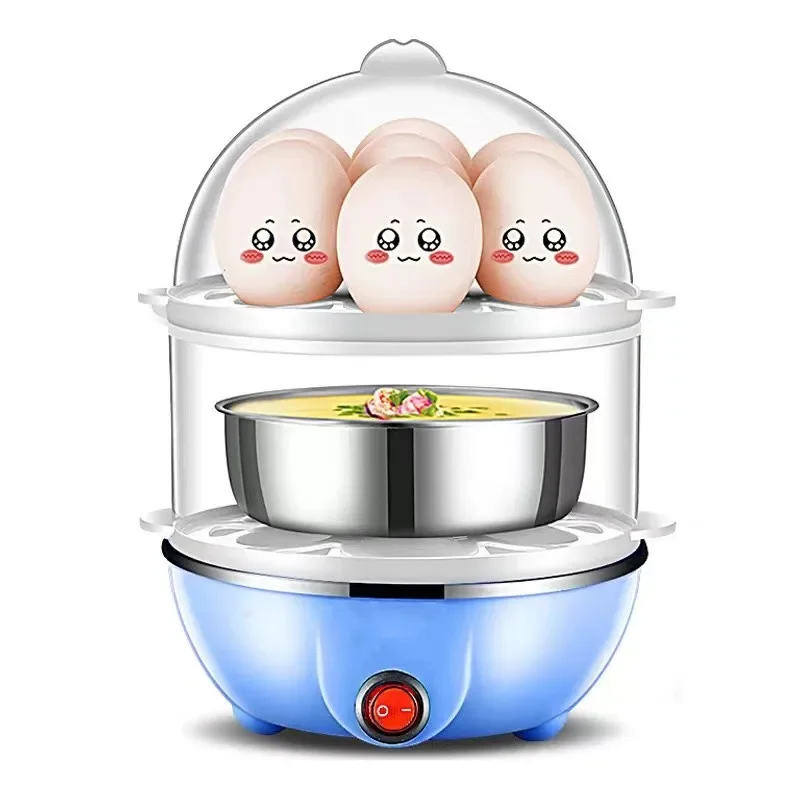 Egg Cooker, Double Egg Poacher,Multi- Automatic Power Off Egg Steamer, Nutrition Breakfast Machine, Kitchen Utensils