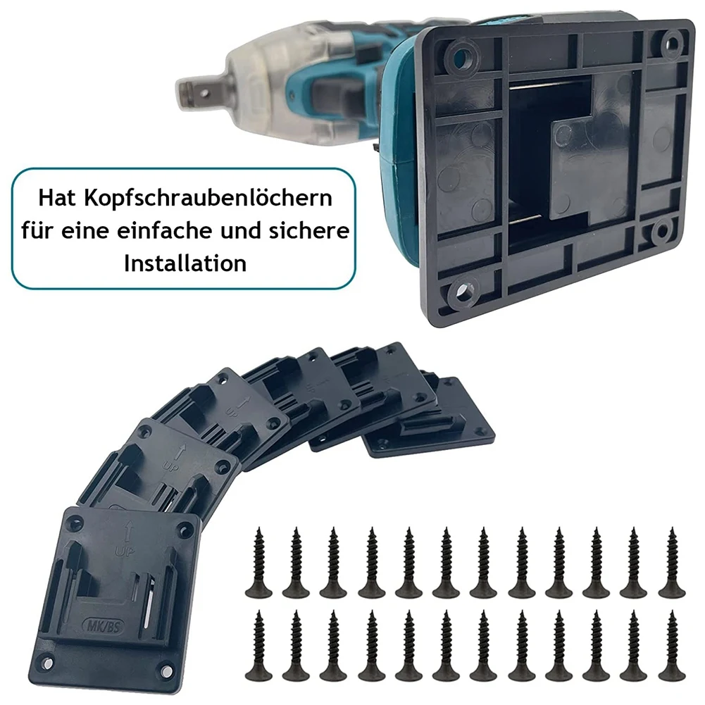 

AAAF 6Pc Electric Tool Holder Wall Mount Power Machine Storage Rack For 14.4-18V Electric Drill Power Tool Base Buckle