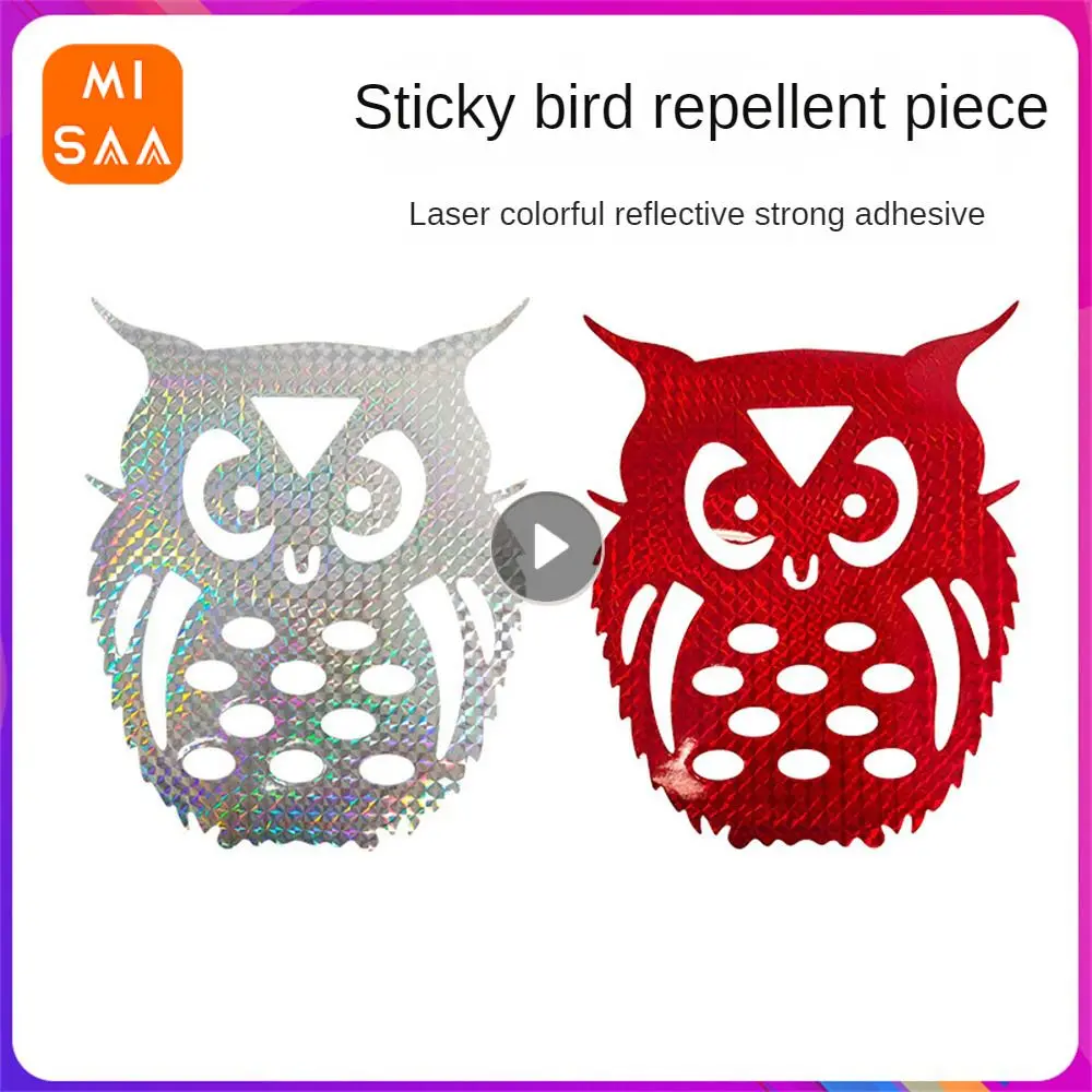 Bird Owl Patch Bright Colors Anti Bird Farmland Balcony Garden Supplies Bird Repellent Strong Reflection Reflective 10 Pieces