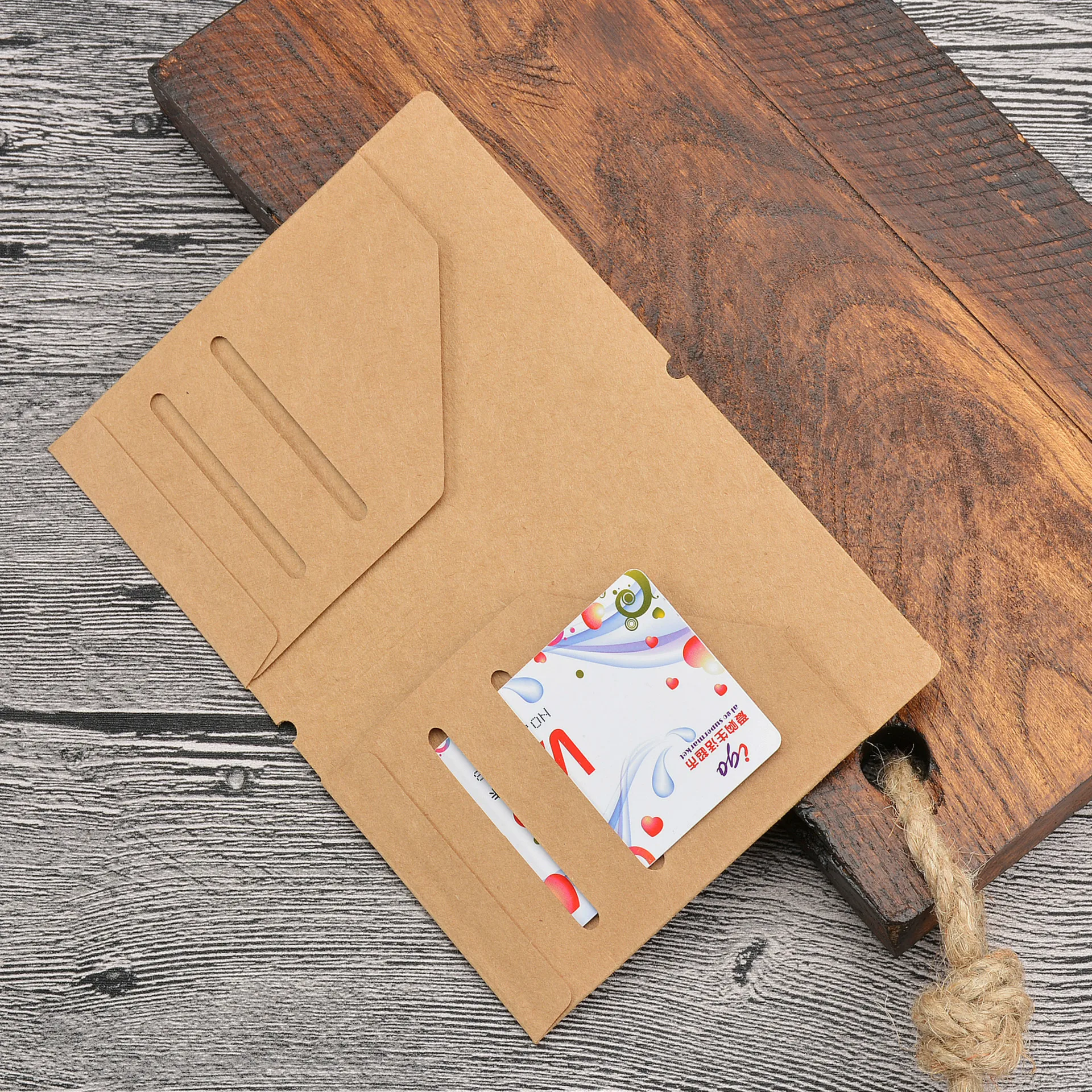 3pcs/lot Traveler Notebook Kraft Paper Folder A5 Standard Portable Passport Business Card Receipt Storage Envelope