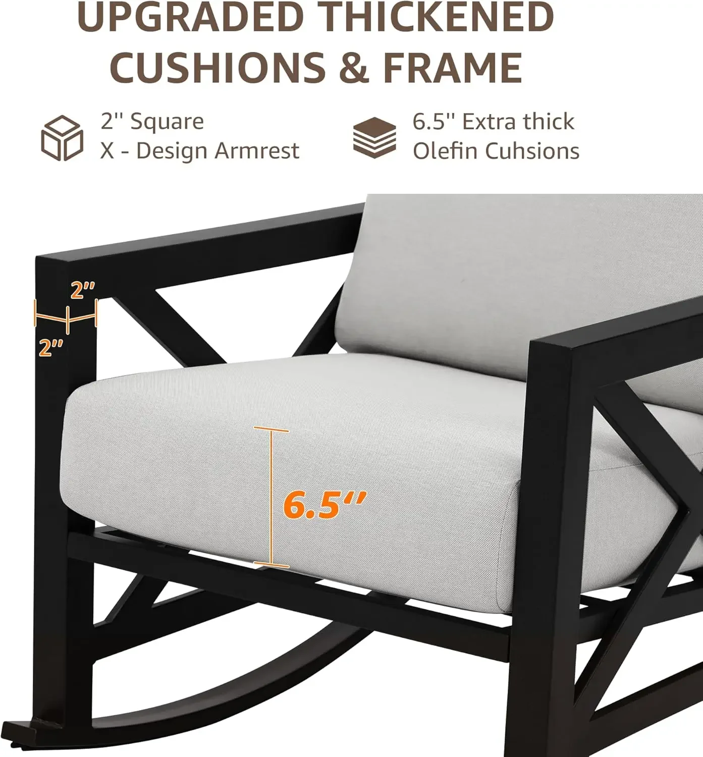 [Estoque limitado, compre agora! ]Conjunto de bistrô de balanço de pátio, conjunto de móveis de conversa ao ar livre de 3 peças com 2 balanços e 1 café de metal