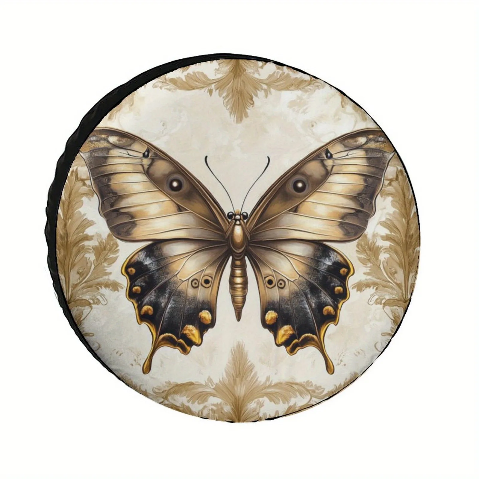 Vintage Butterfly Tire Cover Waterproof Spare Wheel Protector Durable Polyester Cover for SUV Truck
