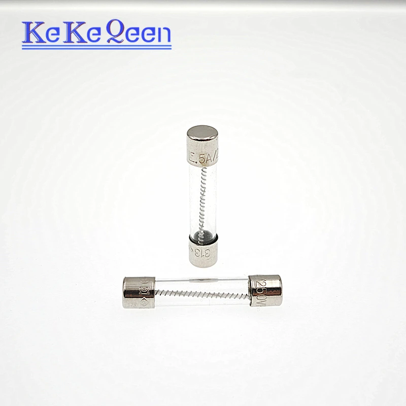 10PCS 6*32MM Slow Blow Glass Fuses Insurance Tube 6*32 313 FUSE 6x32mm T1A T2A T3A T6.3A T8A T10A T15A T20A 250V 0313