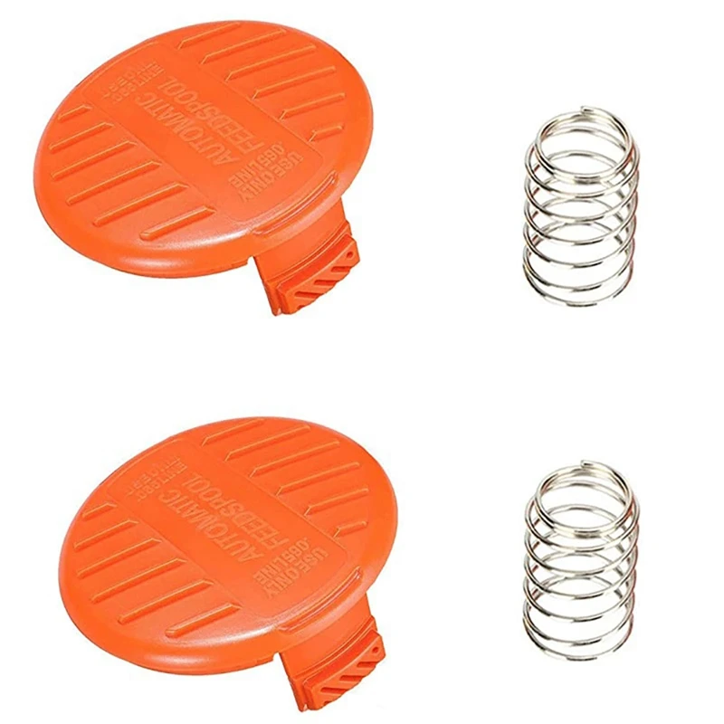 ABSF Weed Wacker Bump Cap Replacement RC-100-P Spool Cap Covers And Spring For BLACK+DECKER AFS Trimmer