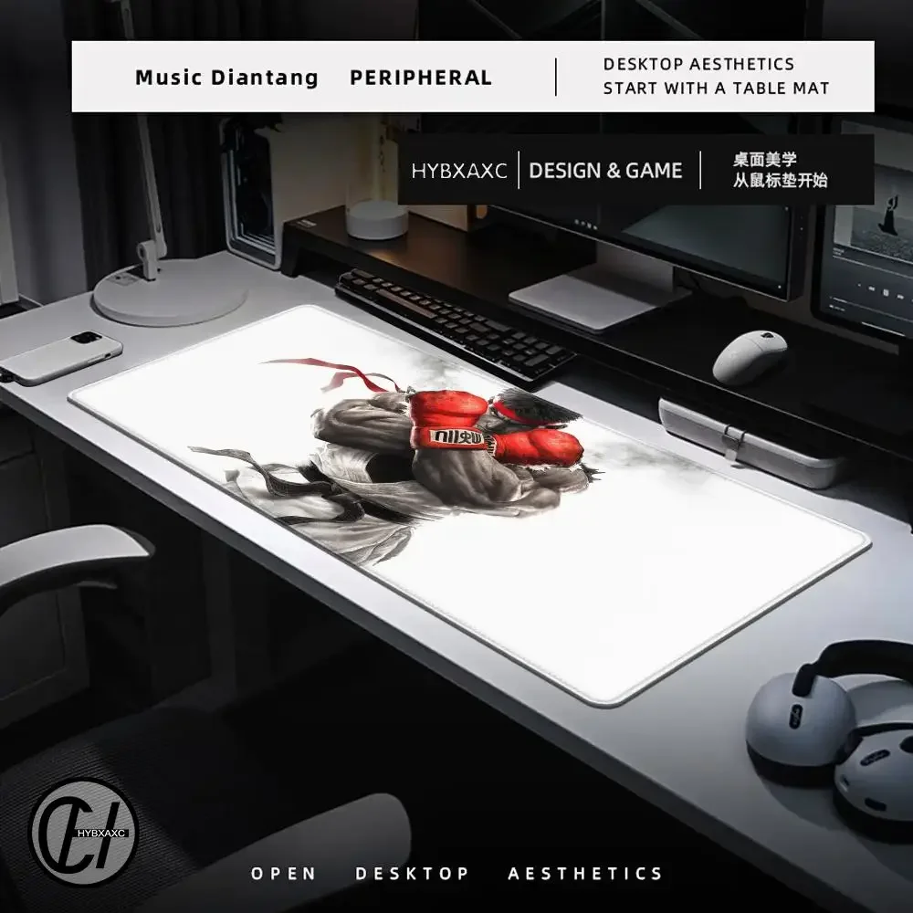 Rua lutador mousepad de borracha xxl dos desenhos animados anime gaming mouse pad teclado tapetes de mesa acessórios para pc mouse tapete