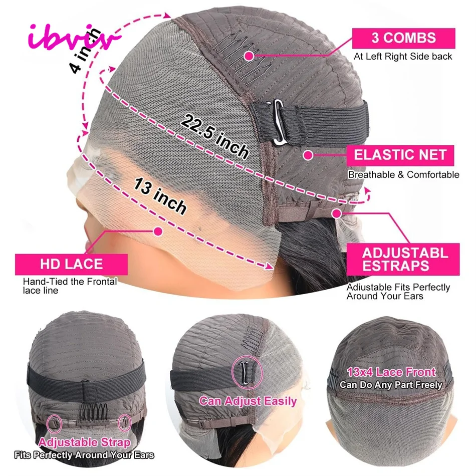 غلويليس العظام مستقيم 5X7 Hd الدانتيل الباروكة الأمامية 13X6 13X4 الأسود الدانتيل شعر مستعار أمامي شعر الإنسان 5x5 الطبيعية البرازيلي الباروكات الشفافة