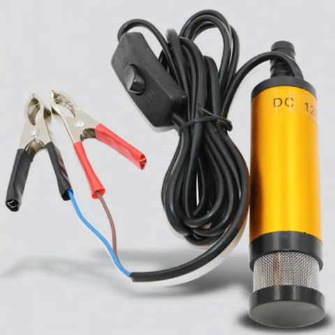Portable Mini 12V 24V DC Electric Submersible Pump For Pumping Diesel Oil Water Aluminum Alloy Shell 12L/min Fuel Transfer Pump