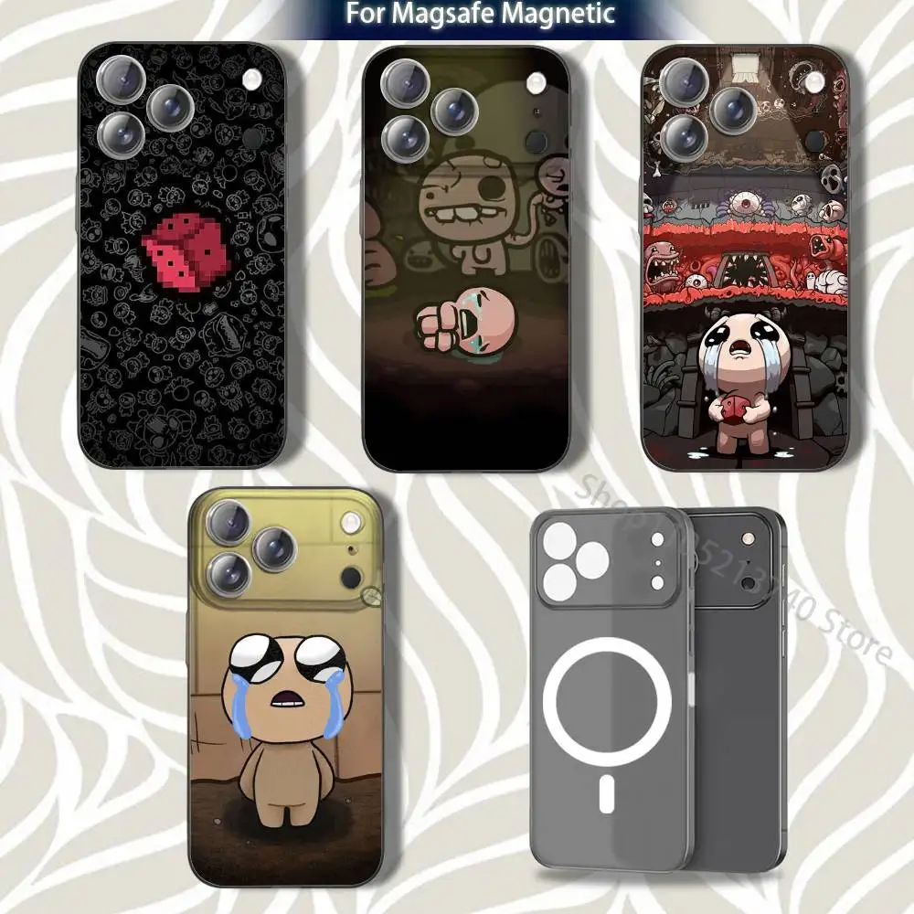 

T-The B-BindingS of IsaacS Phone Case For iPhone 16,14,11,17,13,15,12,Air,Plus,Pro,Max,E,Mini Frosted for MagSafe Magnetic Grey
