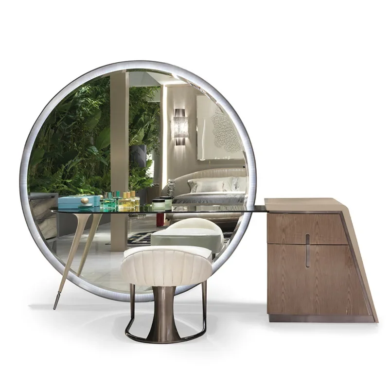 Light Luxury Modern Creative Makeup Mirror Bedroom Makeup Table Customization