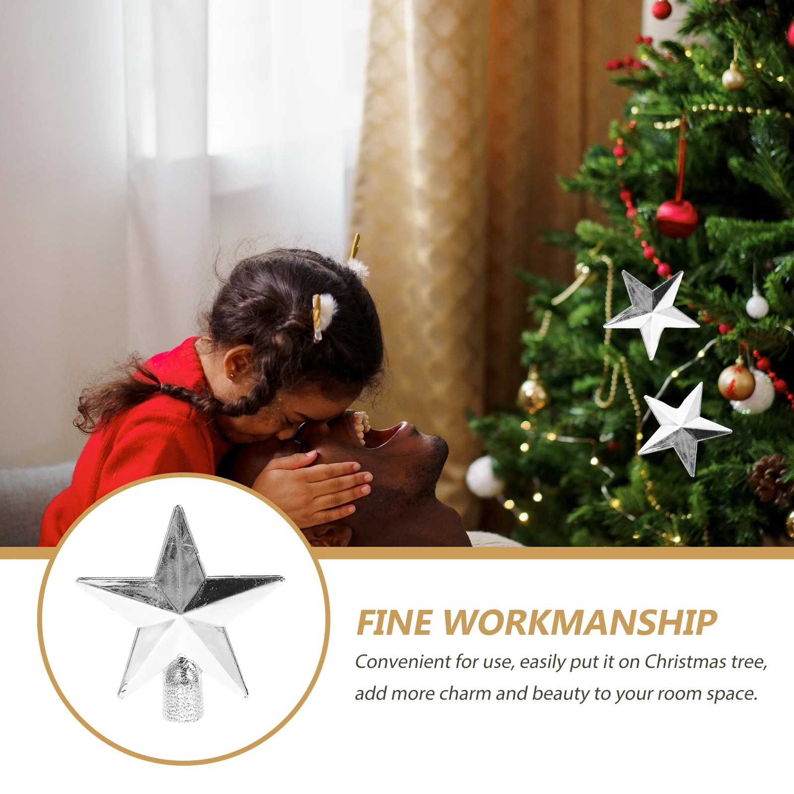 

20Pcs Christmas Star Tree Topper Xmas Tree Decoration Vintage Home Decor Christmas Party Favor Star Ornament Vintage Home Decor