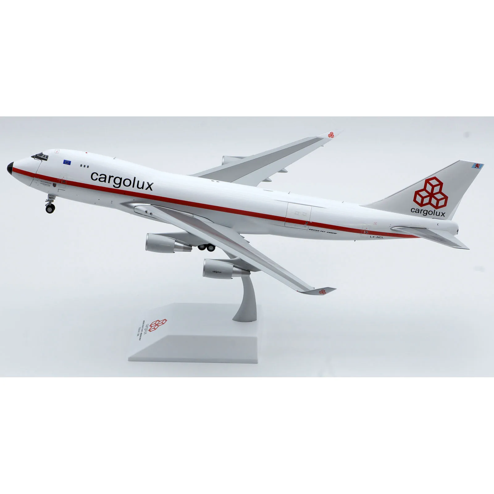 XX20051C Alloy Collectible Plane Gift JC Wings 1:200 CARGOLUX Interactive Series Boeing B747-400F Diecast Aircraft Model LX-NCL